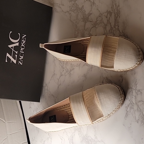 ❤️‍🔥❤️‍🔥ZAC POSEN VIDA WOVEN SLIP ON ESPADRILLES  CREAM SZ 8M - Picture 9 of 11